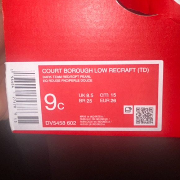 Navy Blue and Red Nike Toddler Sneakers - Picture 5 of 6